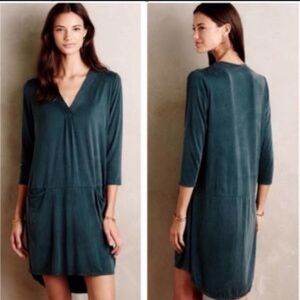 Anthropologie Dolan Left Coast Tegan Tunic Dress Washed Pine Green Womens XXS
